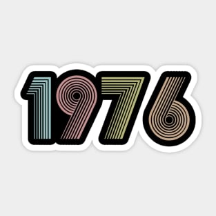 Vintage 1976 44rd Birthday Gift idea Men Women Sticker